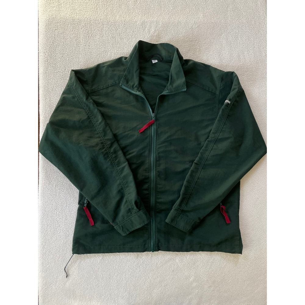 Vintage 90s Sierra Designs Mens Medium Green Nylon Full Zip Jacket Made in USA
